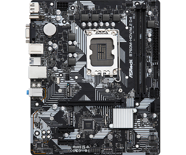 ASRock B760M-HDV M.2 LGA 1700 DDR4 Micro ATX Motherboard