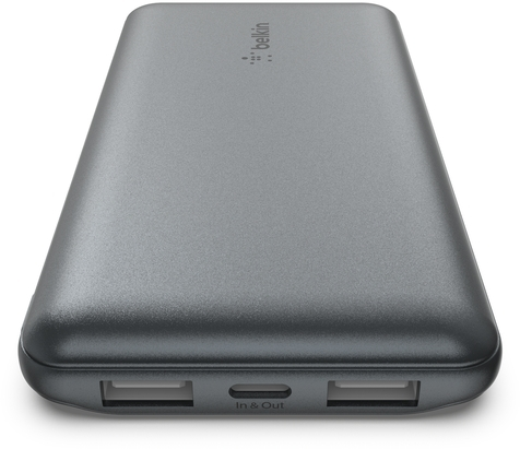 Belkin Portable Charger, USB-C Power Bank 10000mAh - Grey