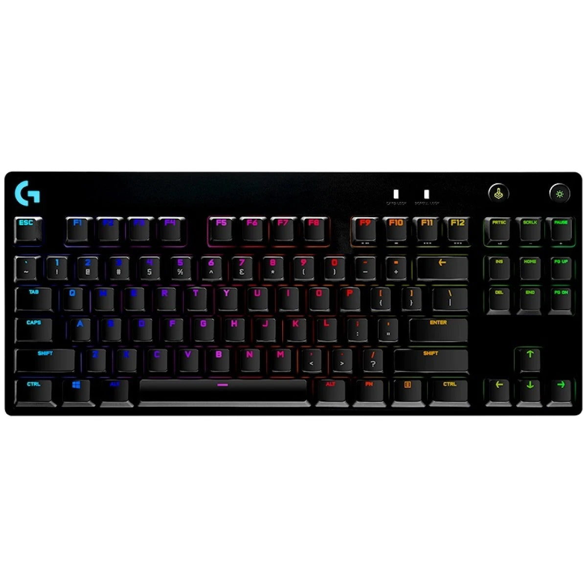Logitech G Pro X TKL Wired Mechanical Swappable Switches LIGHTSYNC RGB Detachable Cable 12 Programmable F-keys GX Blue Clicky Switches - Black