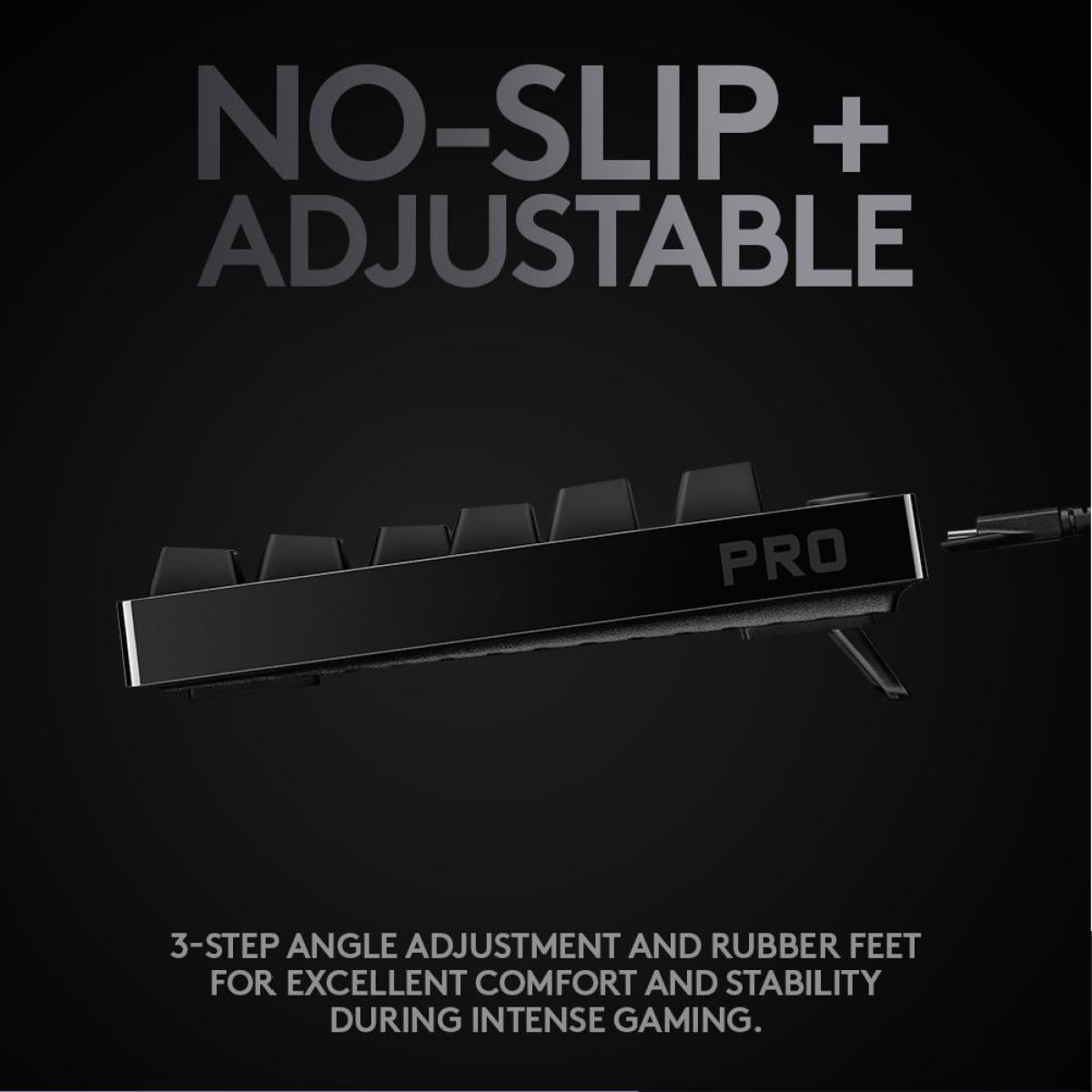 Logitech G Pro X TKL Wired Mechanical Swappable Switches LIGHTSYNC RGB Detachable Cable 12 Programmable F-keys GX Blue Clicky Switches - Black