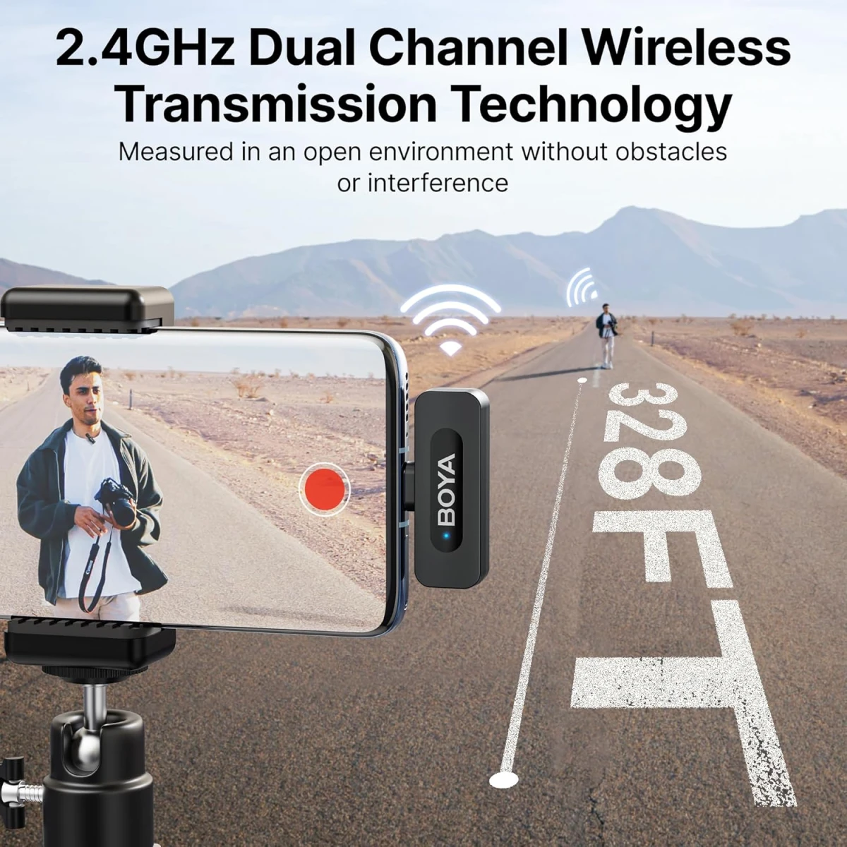BOYA V30 Wireless Lavalier Microphone for iPhone/Android/PC/Laptop with USB-C Port