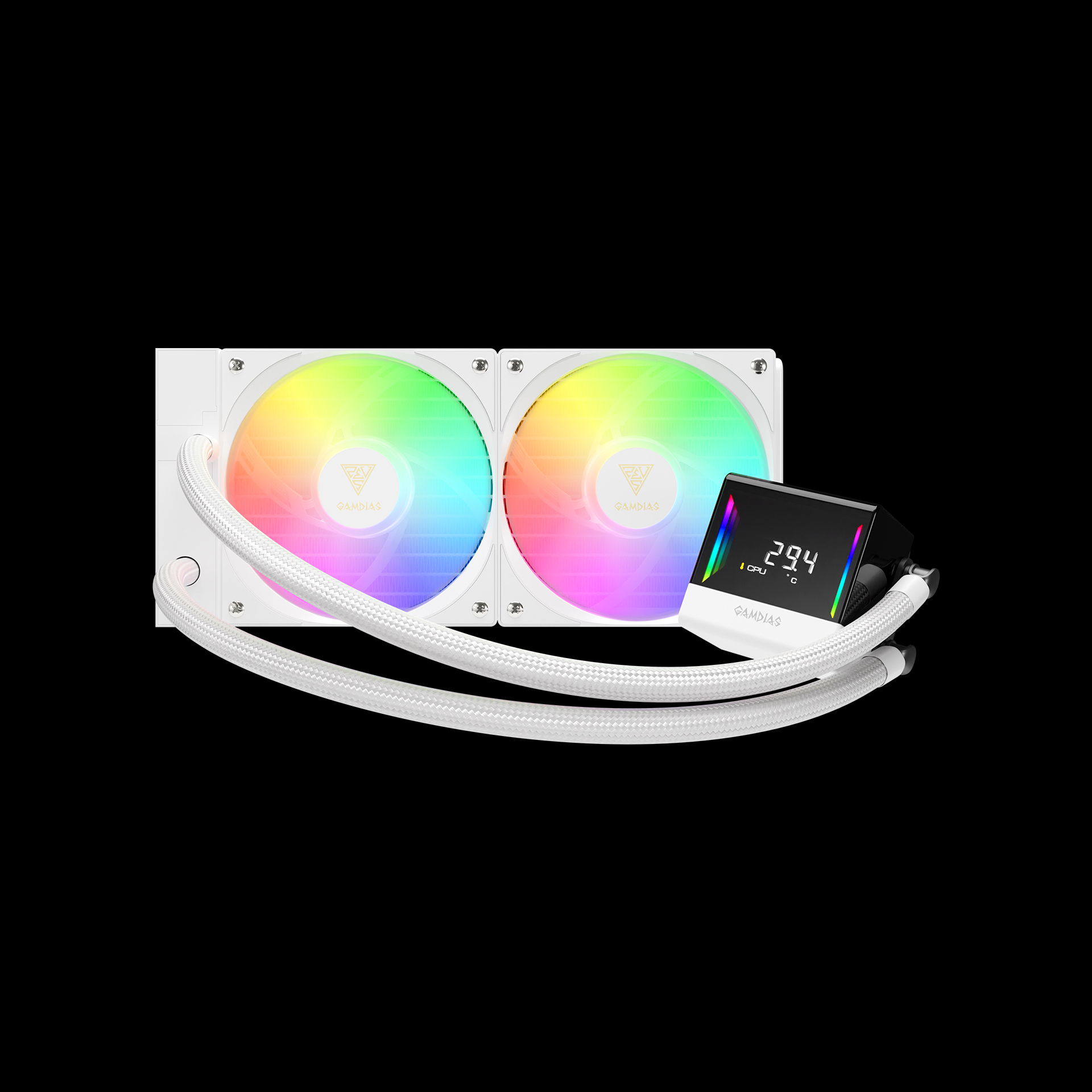 GAMDIAS CHIONE E4-240 AIO Digital Display Infinity Mirror - White