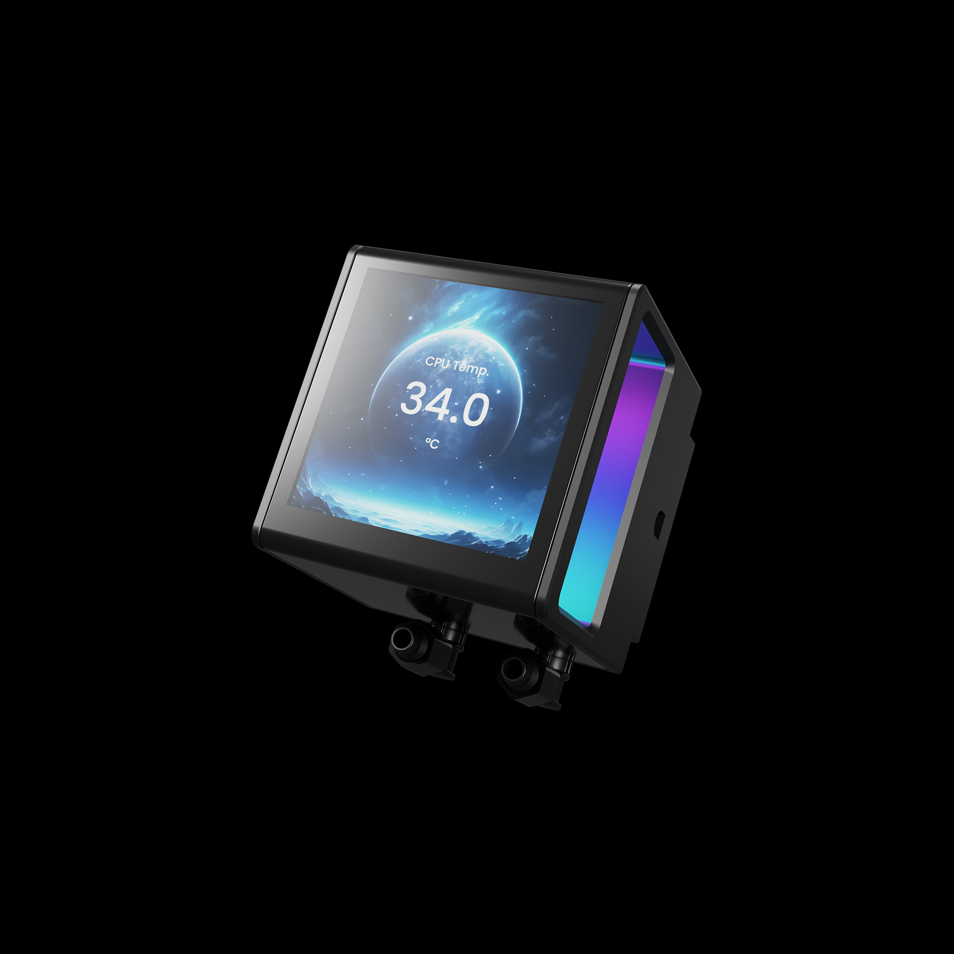 GAMDIAS CHIONE P5-360 ARGB Liquid Cooler with IPS LCD Display - Black