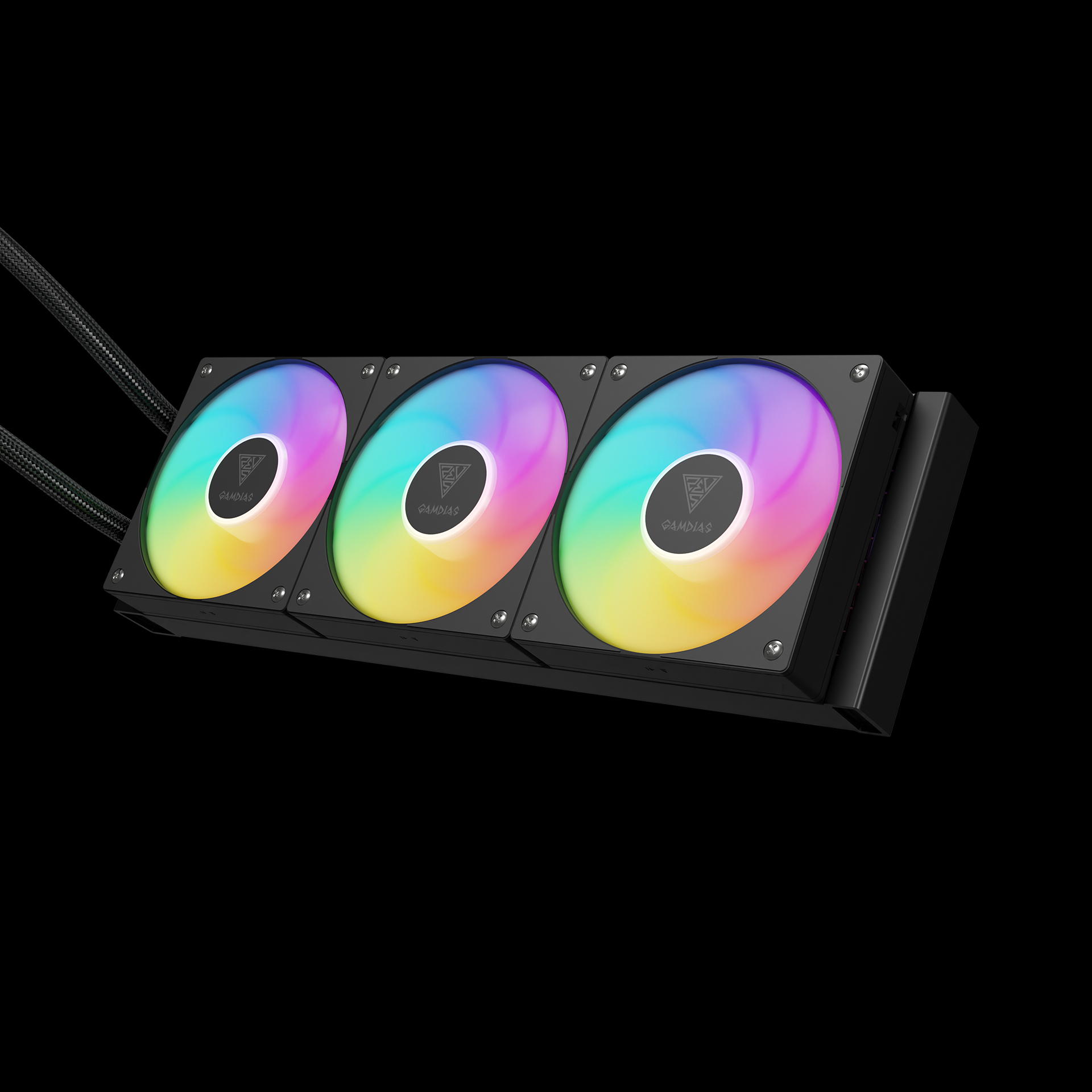 GAMDIAS CHIONE P5-360 ARGB Liquid Cooler with IPS LCD Display - Black