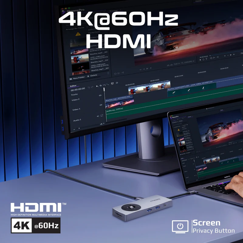 Promate Comandhub-Pro 14-in-1 Highspeed Multiport USB-C Hub with 100W PD