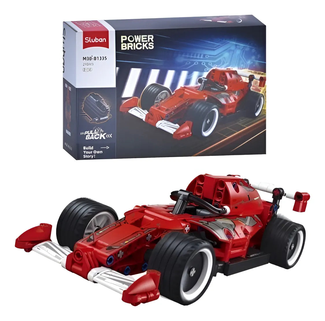 Sluban POWER BRICKS-Formula car(Pull back) 210pcs Sluban POWER BRICKS-Formula car(Pull back) 210pcs