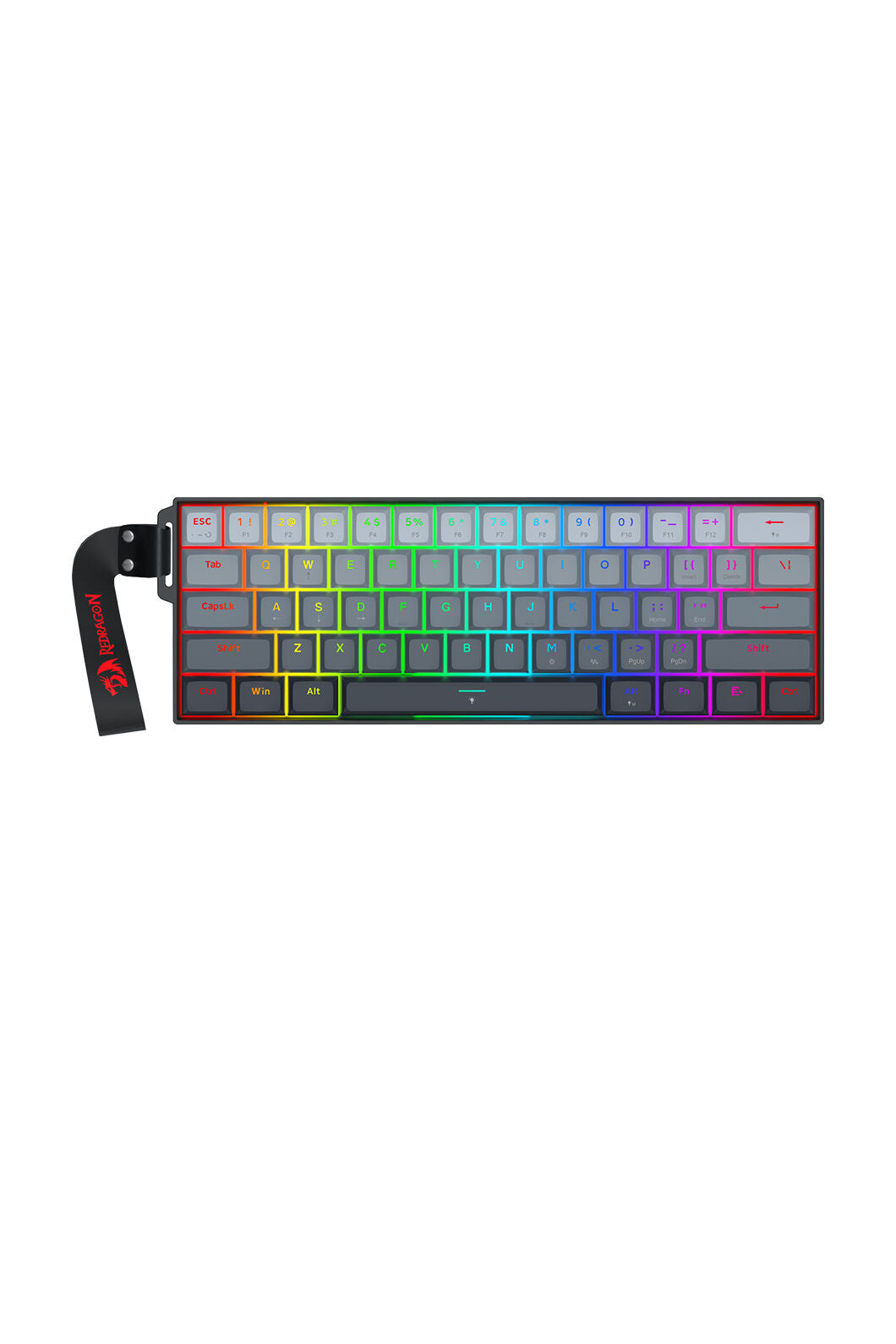 Redragon K617GGB-RGB-MP Fizz Grey 60% Rapid Trigger Magnetic RGB Gaming Keyboard