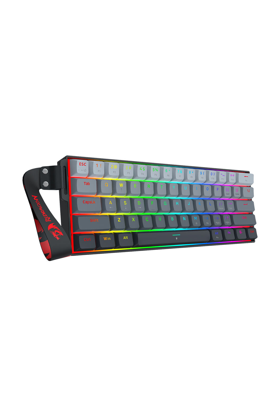 Redragon K617GGB-RGB-MP Fizz Grey 60% Rapid Trigger Magnetic RGB Gaming Keyboard