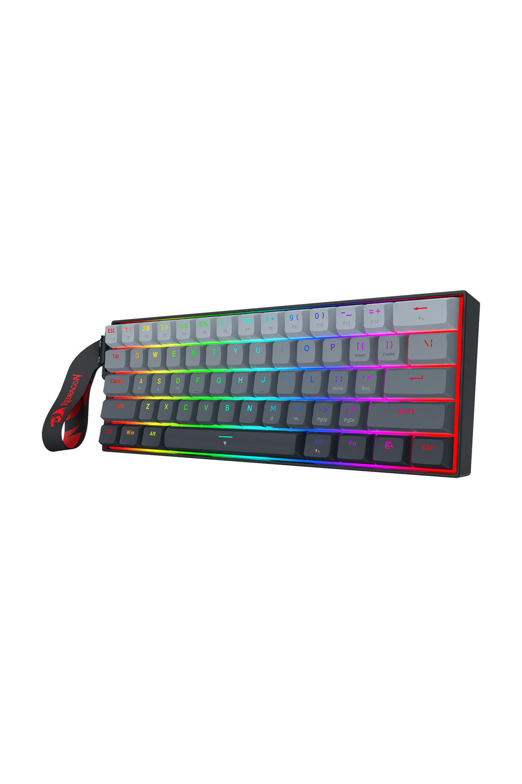 Redragon K617GGB-RGB-MP Fizz Grey 60% Rapid Trigger Magnetic RGB Gaming ...