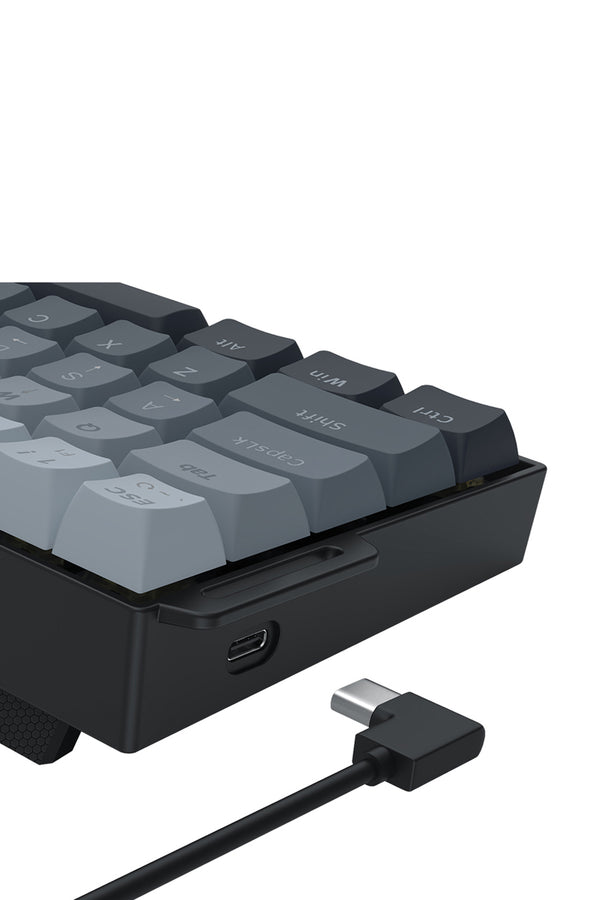 Redragon K617GGB-RGB-MP Fizz Grey 60% Rapid Trigger Magnetic RGB Gaming Keyboard