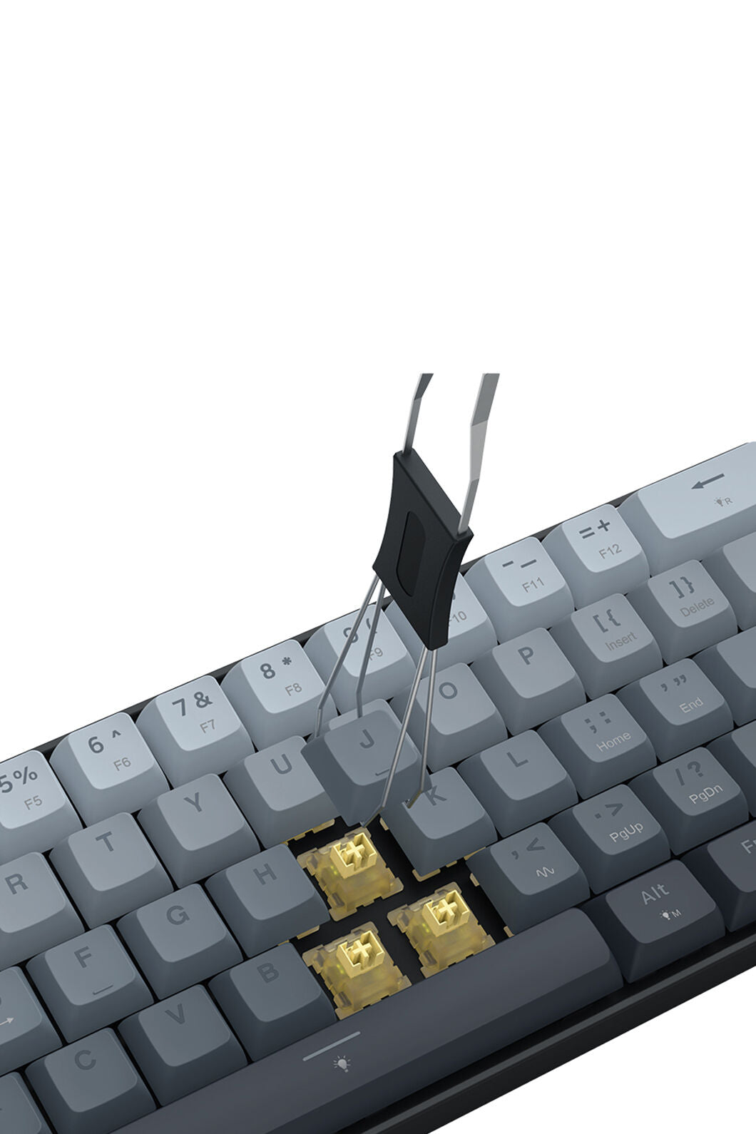 Redragon K617GGB-RGB-MP Fizz Grey 60% Rapid Trigger Magnetic RGB Gaming Keyboard