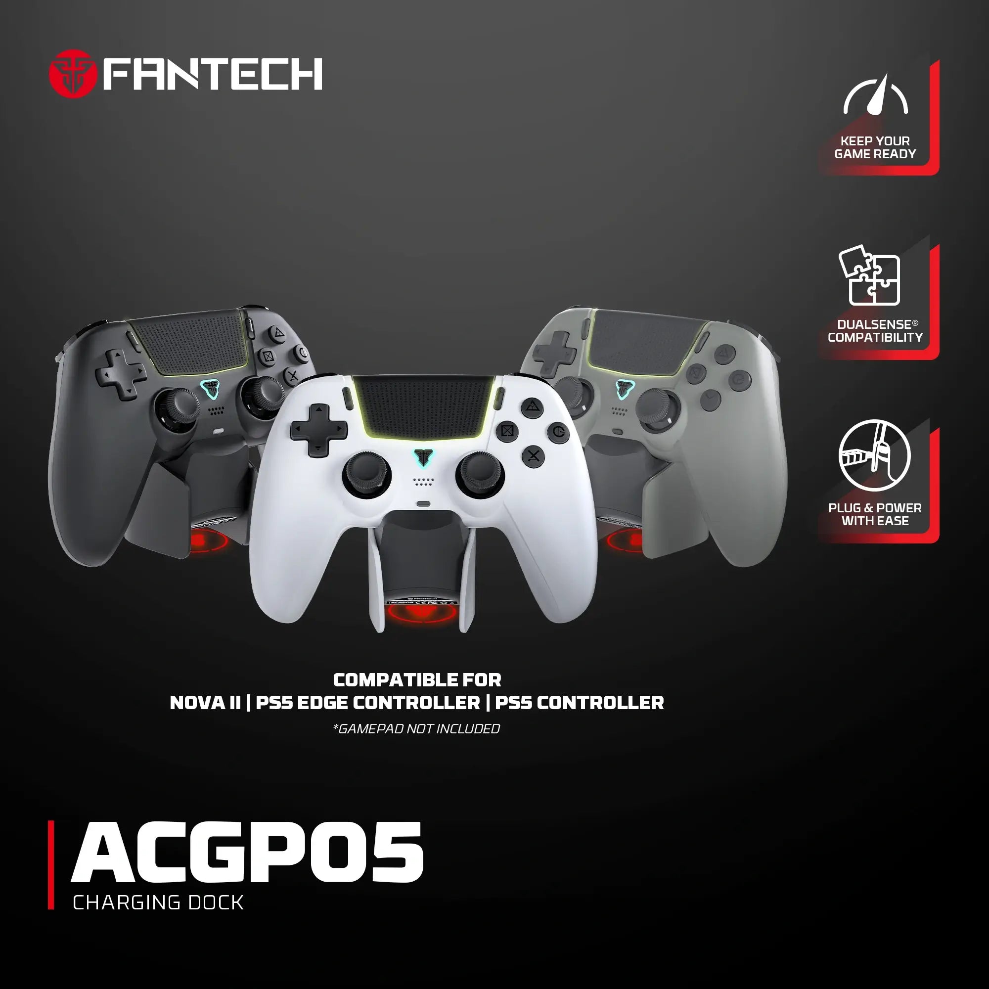 FANTECH ACGP05 Charging Dock for NOVA II WGP16 Controller Charger
