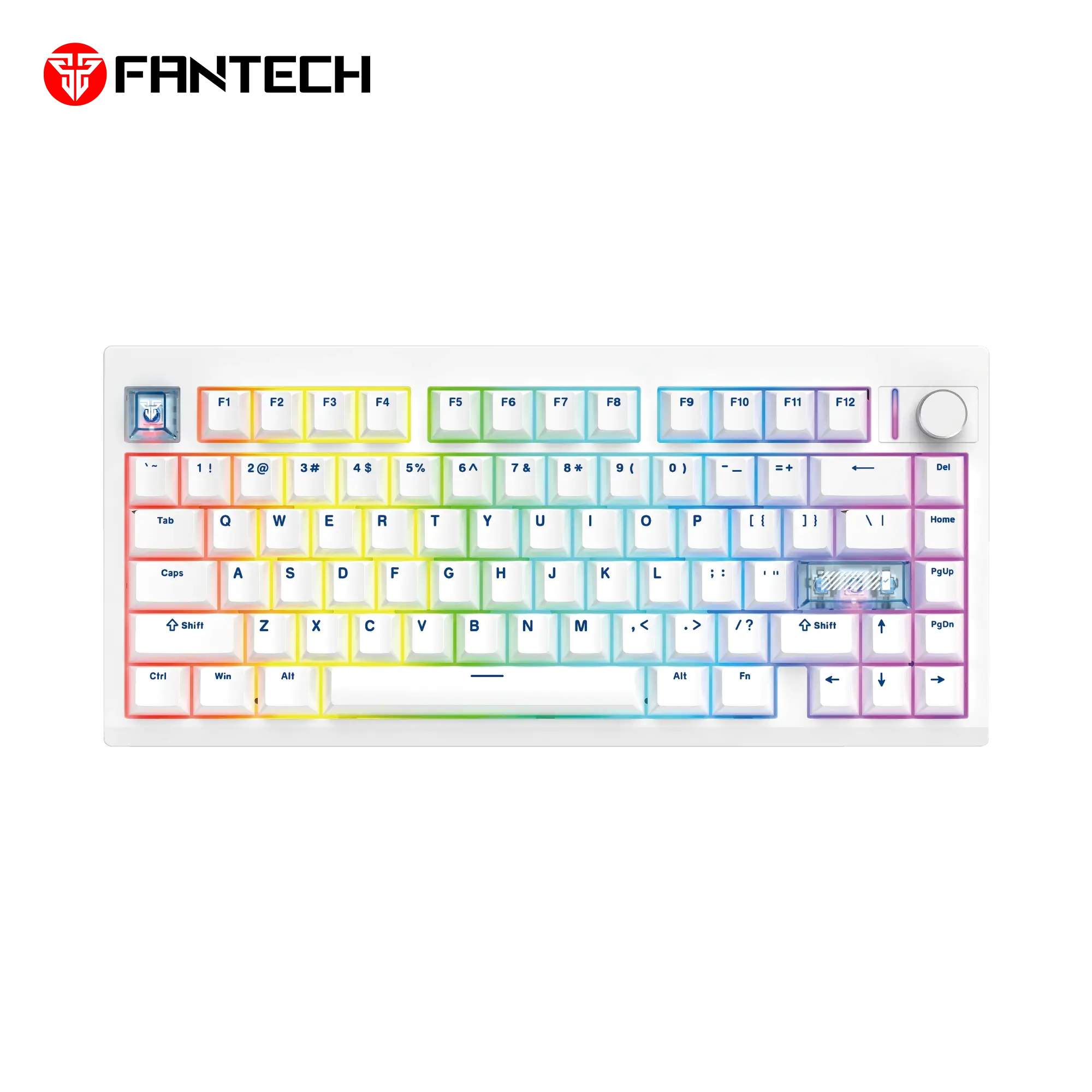 FANTECH MK921 MAX FIT QMK WIRELESS MECHANICAL KEYBOARD WHITE WHITE SWITCH