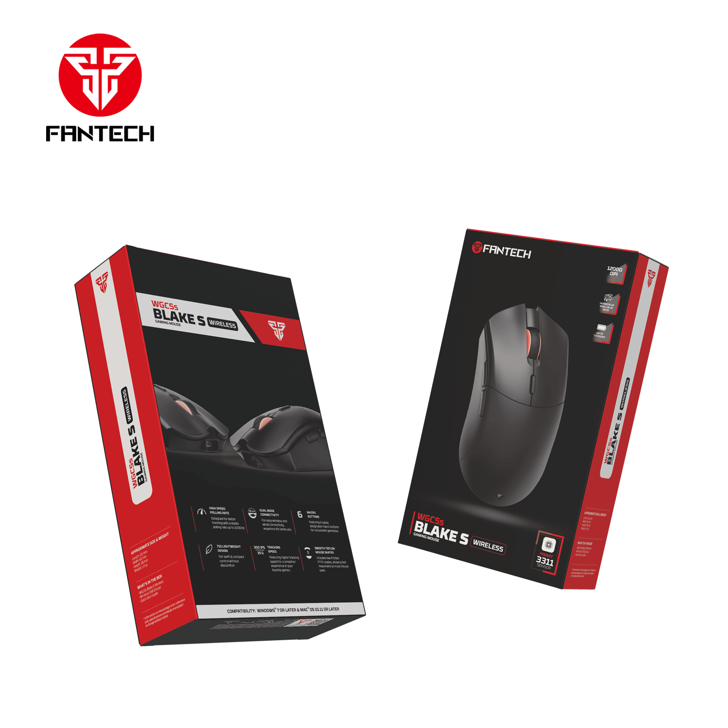 FANTECH BLAKE S WIRELESS WGC5S BLACK MOUSE