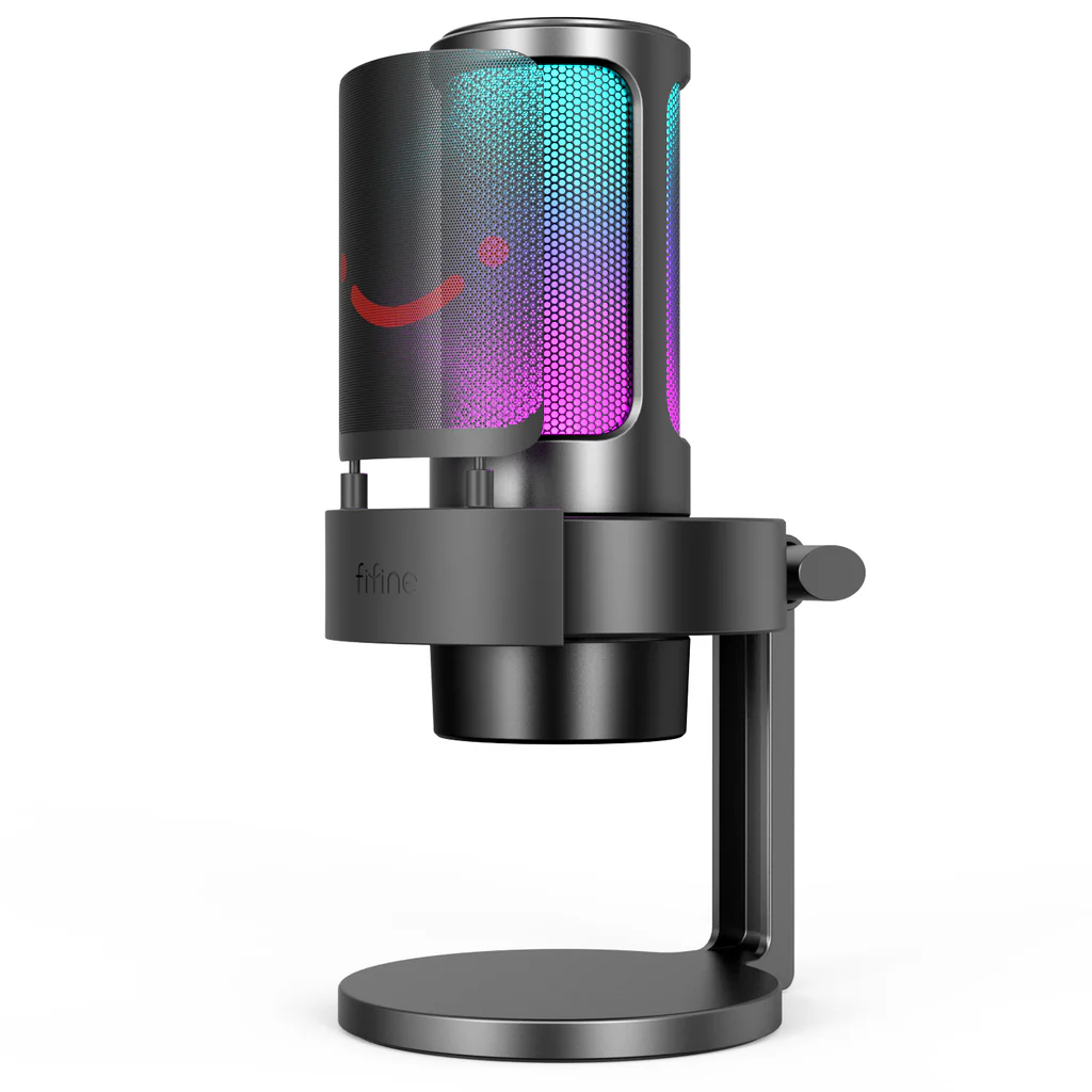 Fifine Ampligame A8 Usb Mic With Controllable Rgb, Live Monitoring