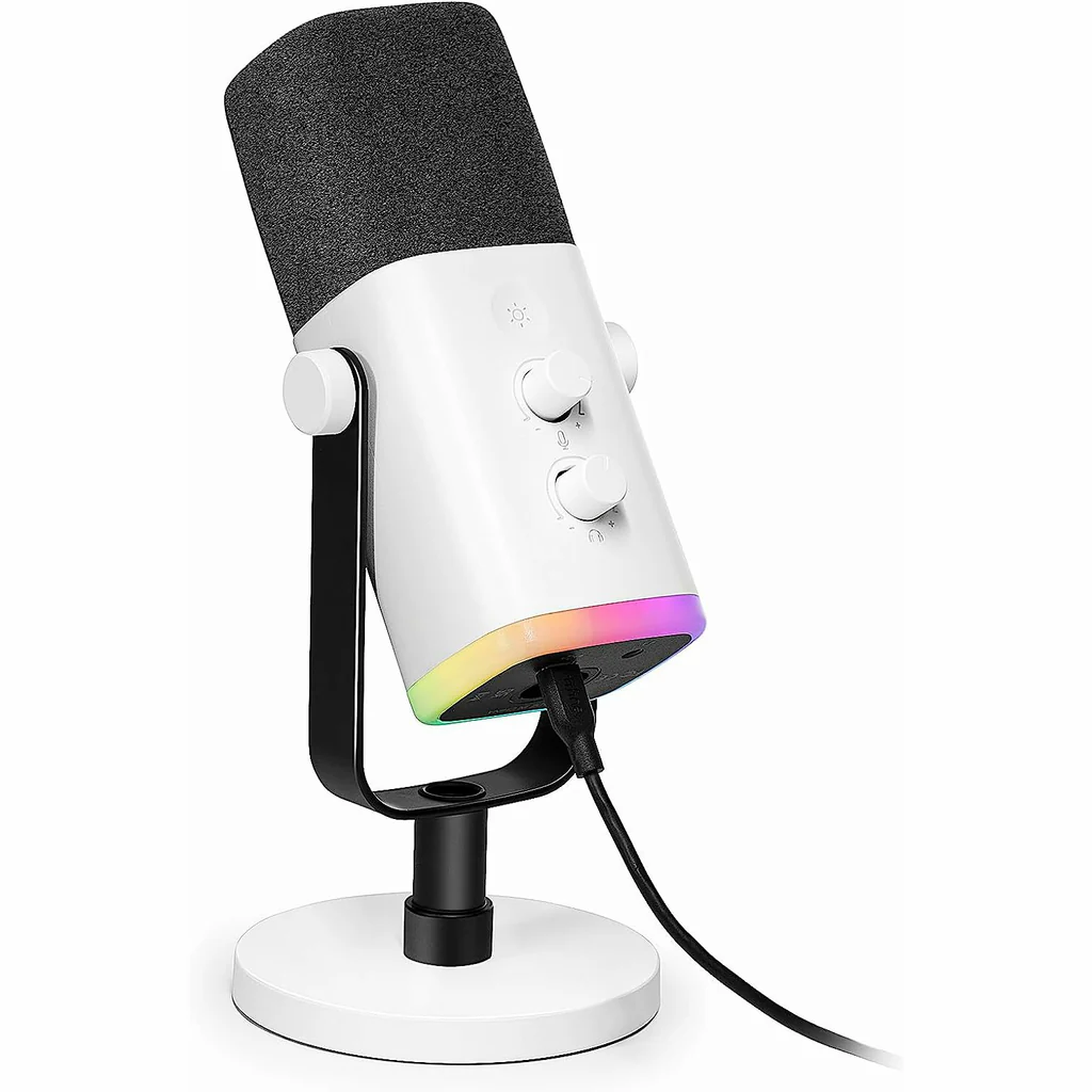 Fifine Ampligame AM8 RGB USB, XLR Dynamic Mic With Touch-mute