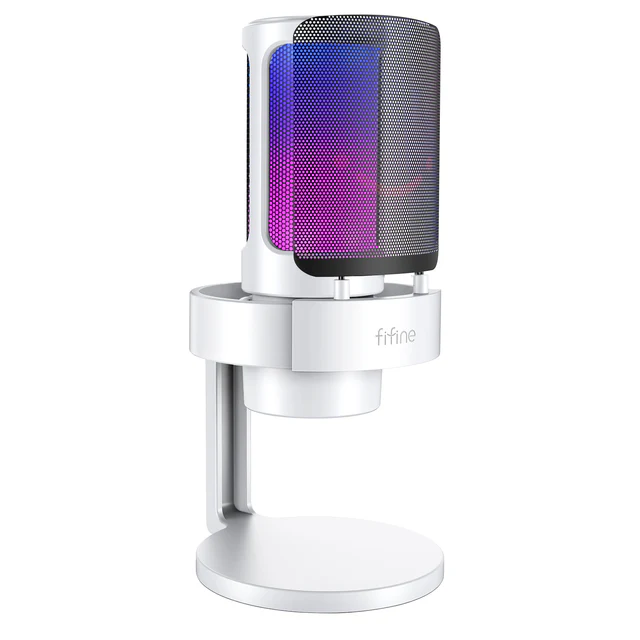 Fifine Ampligame A8 Usb Mic With Controllable Rgb, Live Monitoring