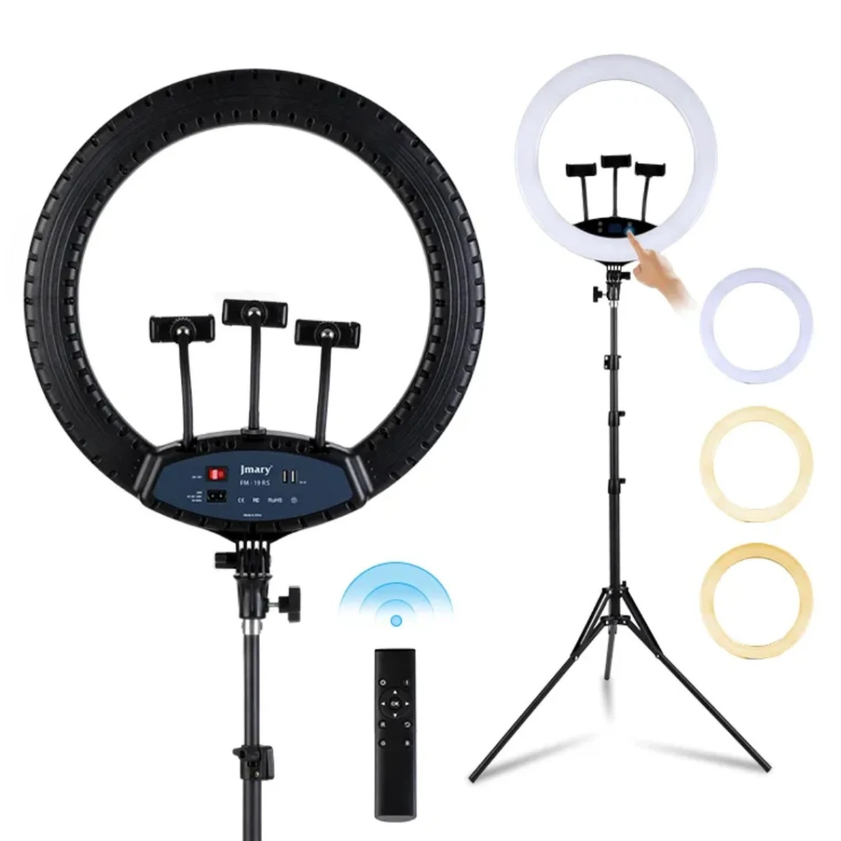 Jmary FM-19RS 19 Inch LED 60W Selfie Ring Light LCD Display