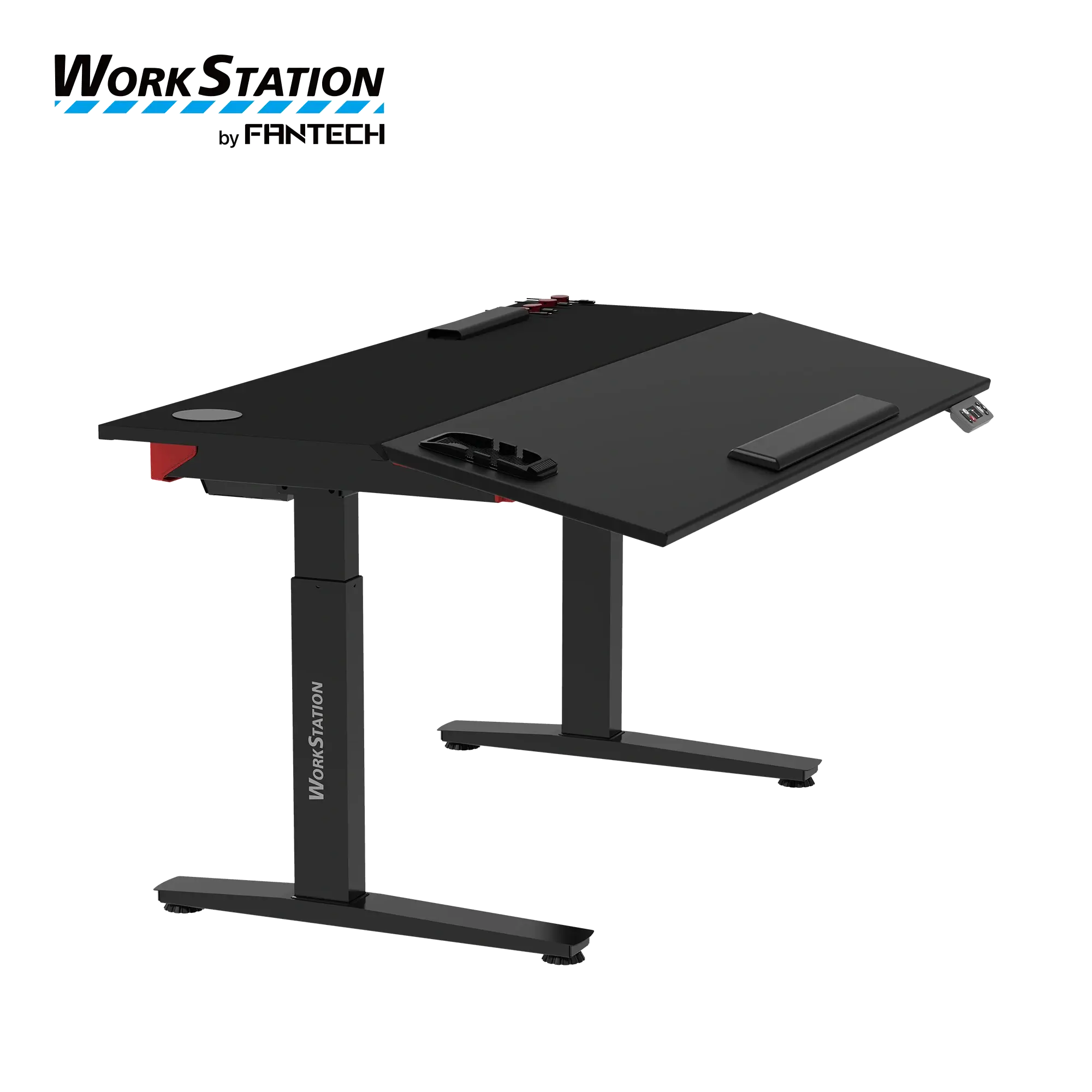 FANTECH DW314 WORK STATION DUAL-MOTOR ADJUSTABLE RISING DESK-ZURICH - BLACK