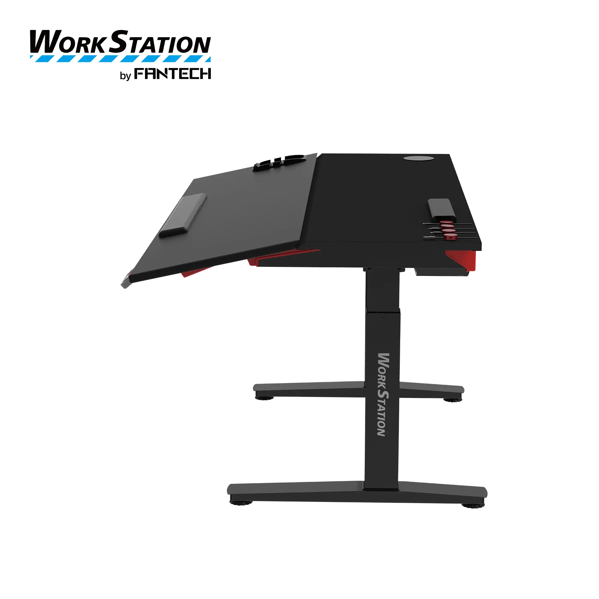 FANTECH DW314 WORK STATION DUAL-MOTOR ADJUSTABLE RISING DESK-ZURICH - BLACK