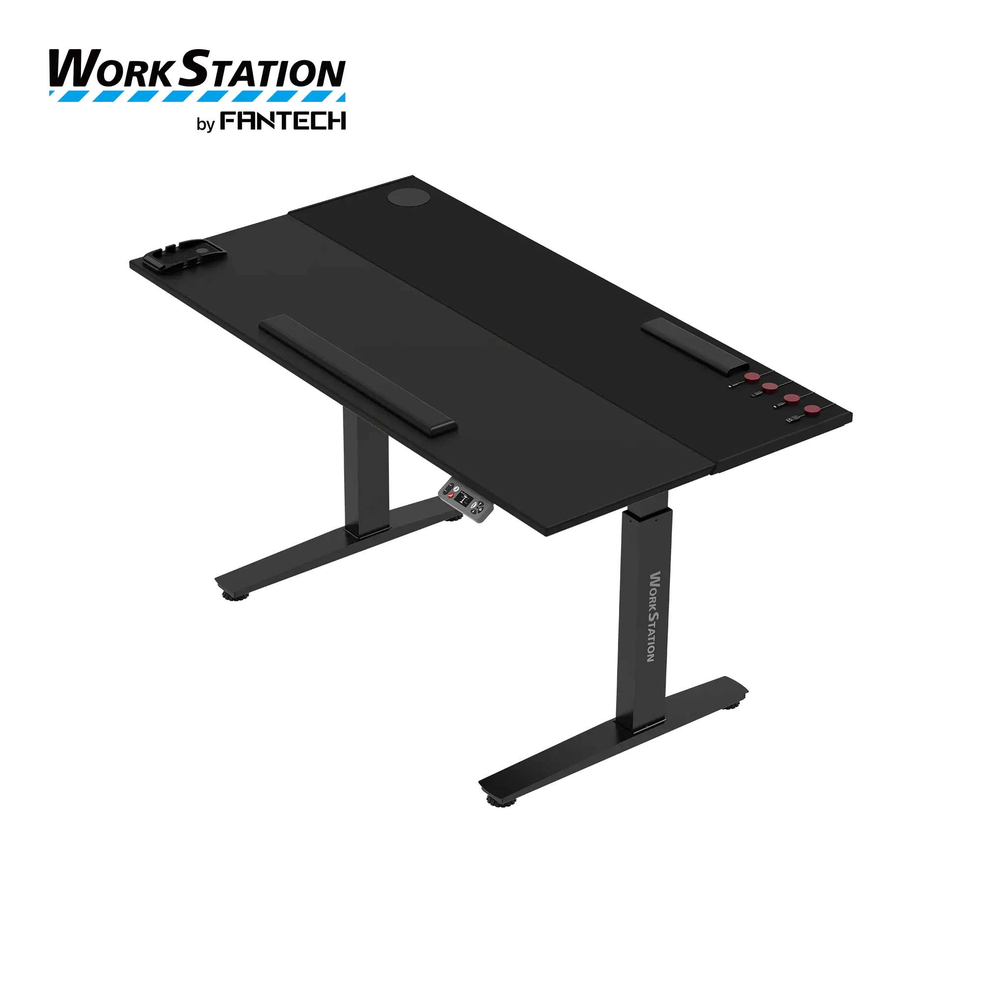 FANTECH DW314 WORK STATION DUAL-MOTOR ADJUSTABLE RISING DESK-ZURICH - BLACK