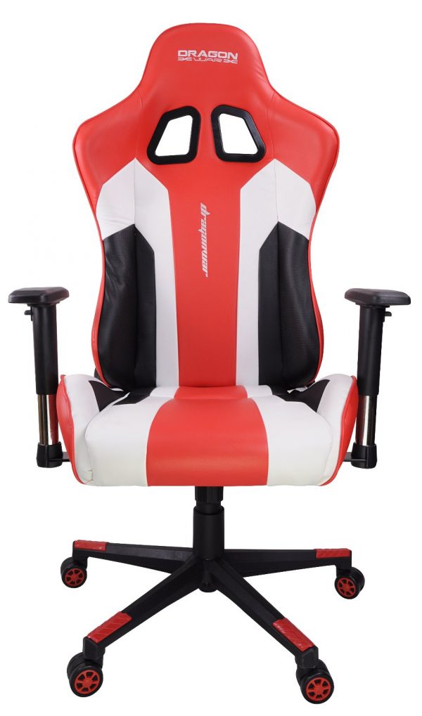 Dragon War GC-007 Gaming Chair RED AND WHITE