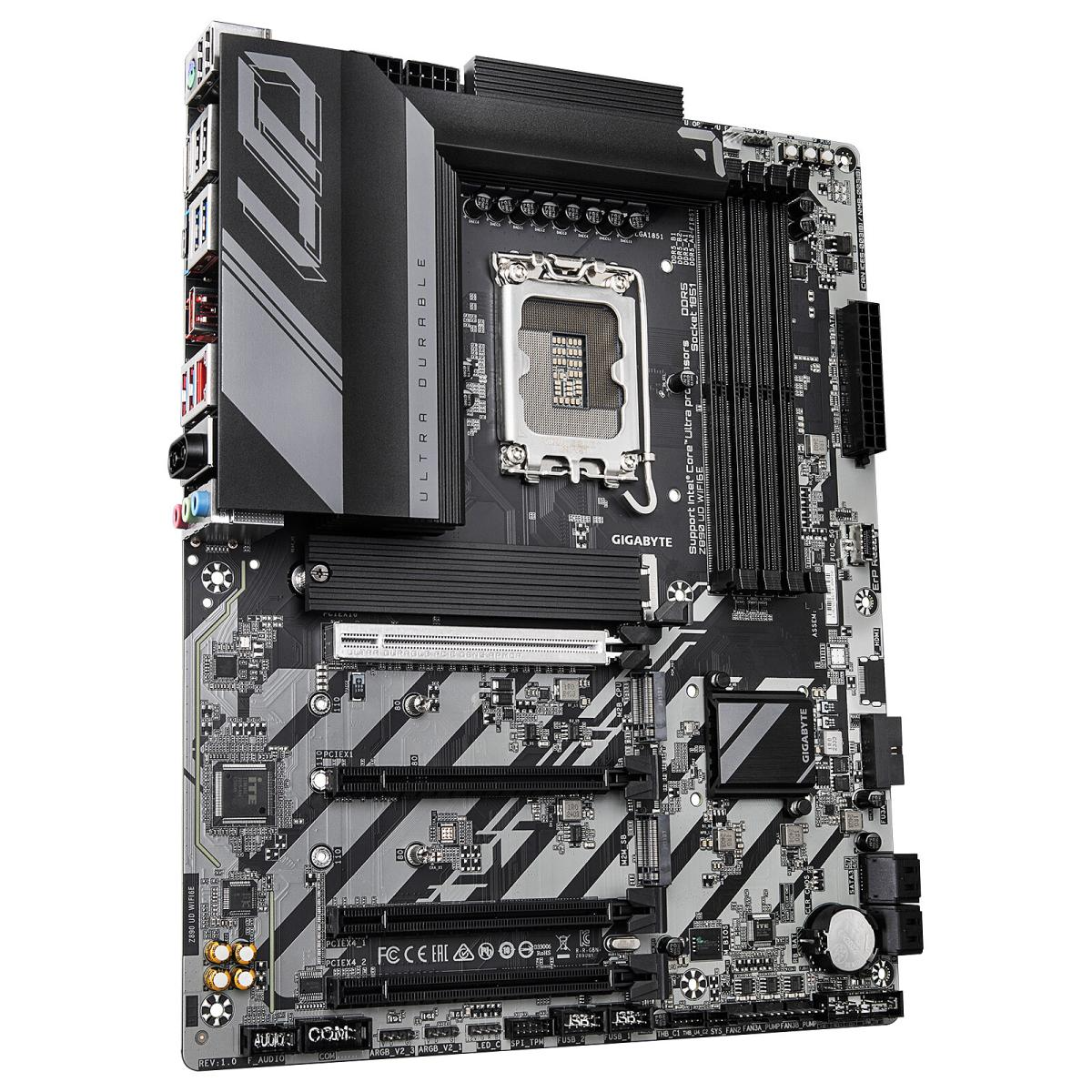 GIGABYTE Z890 UD WIFI6E, Intel Core Ultra (Series 2), LGA 1851/DDR5/PCIe 5.0/3xM.2 - ATX Gaming MotherBoard