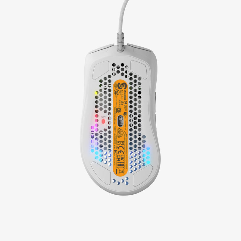 Glorious Model D 2 Wired Optical RGB Gaming Mouse - White