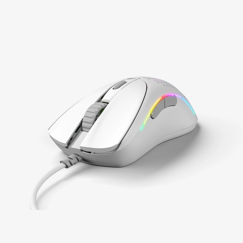 Glorious Model D 2 Wired Optical RGB Gaming Mouse - White