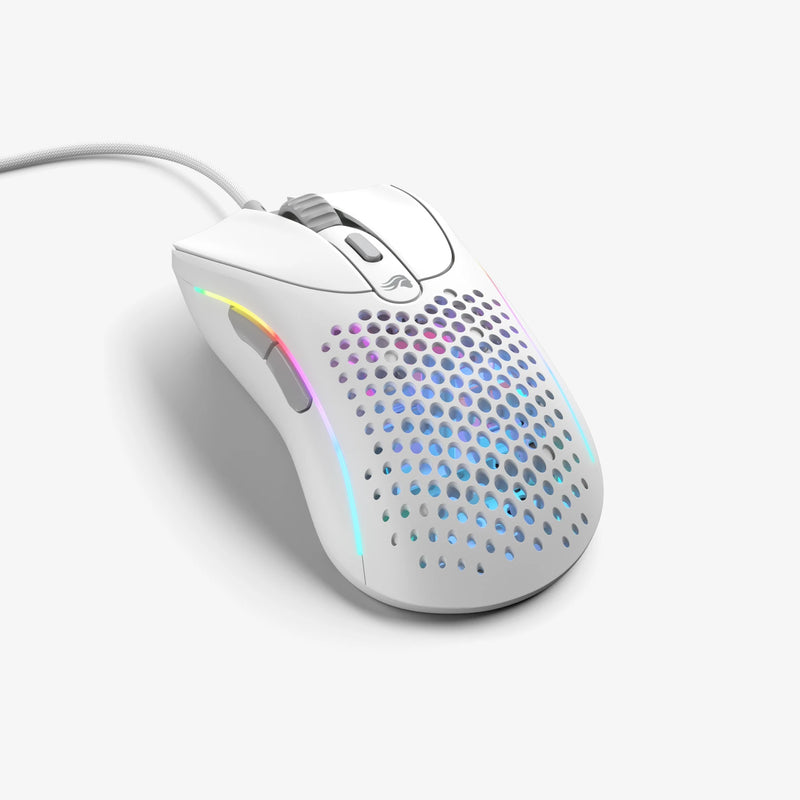 Glorious Model D 2 Wired Optical RGB Gaming Mouse - White