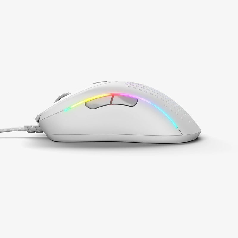 Glorious Model D 2 Wired Optical RGB Gaming Mouse - White