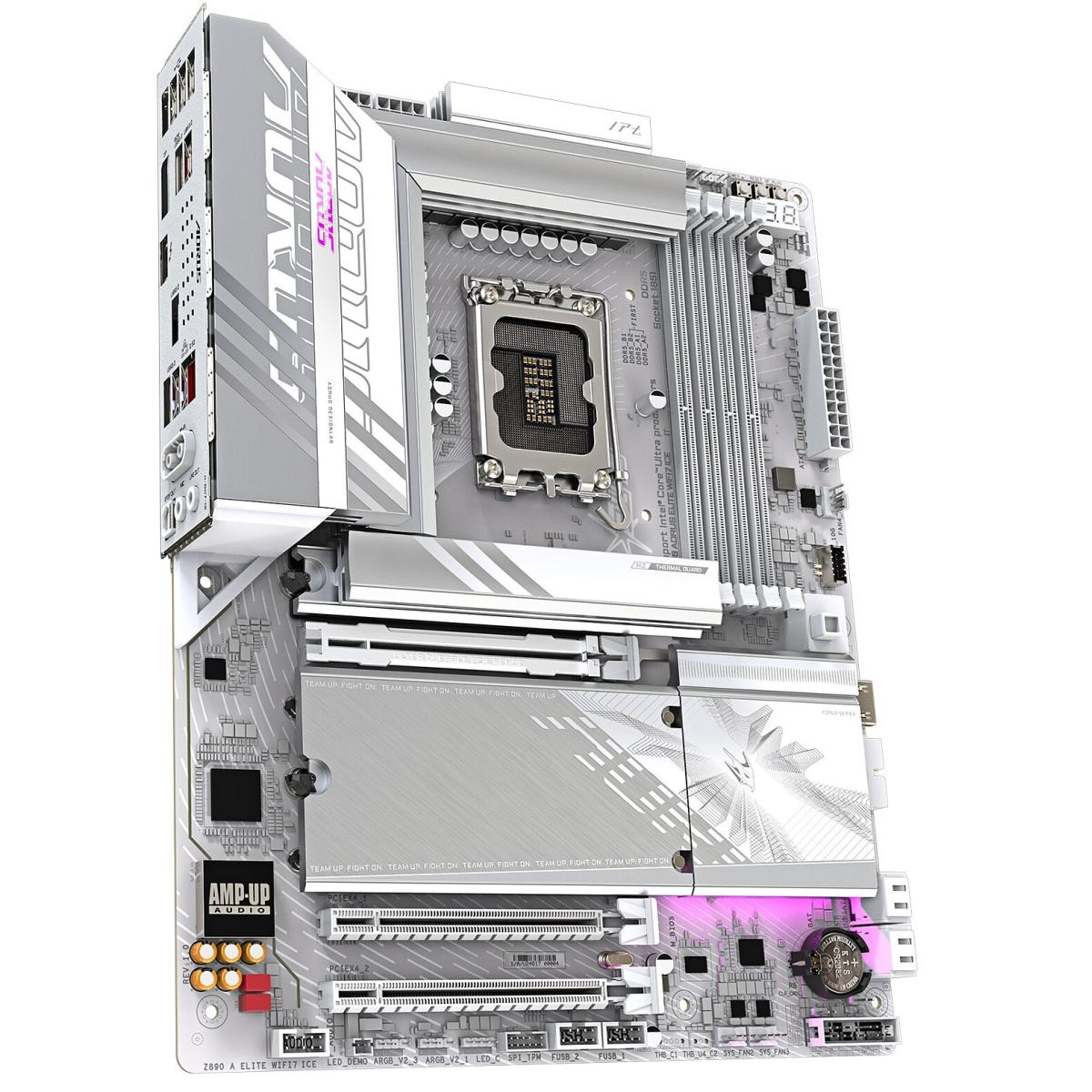 GIGABYTE Z890 AORUS ELITE WIFI7 ICE, Intel Core Ultra (Series 2), LGA 1851/DDR5/PCIe 5.0/4xM.2 - ATX Gaming Motherboard