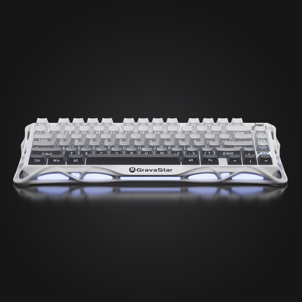 GravaStar Mercury K1 75% Wireless Mechanical Gaming Keyboard - Gradient White