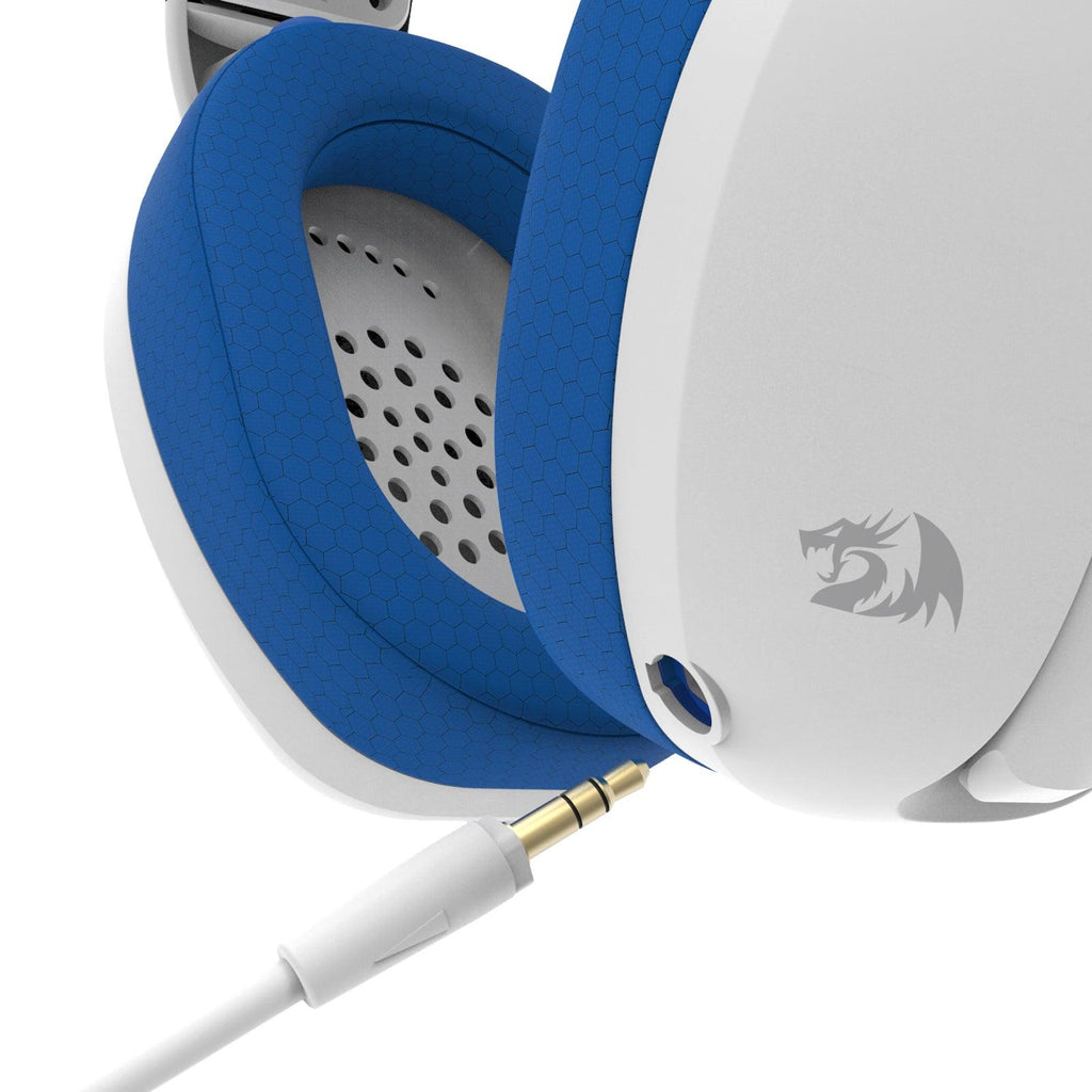 Redragon IRE Pro Ultra Light BT/Wireless Gaming Headset - White/Blue