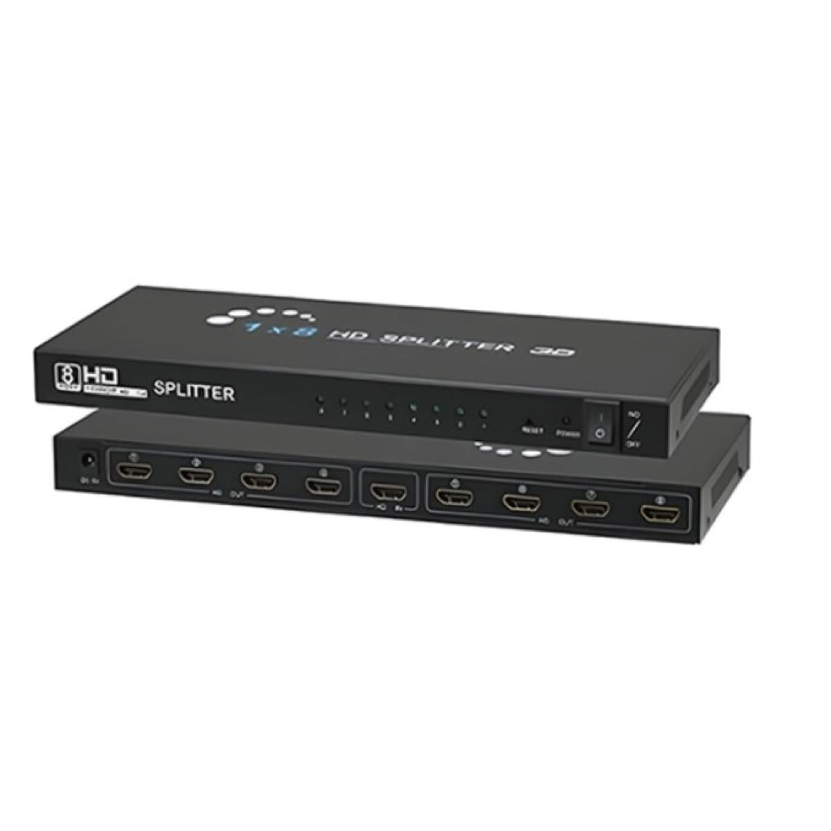 HAING HI-108F 1x8 8 Ports HDMI Powered Splitter for Full HD 1080P & 3D 4K Support HAING HI-108F 1x8 8 Ports HDMI Powered Splitter for Full HD 1080P & 3D 4K Support