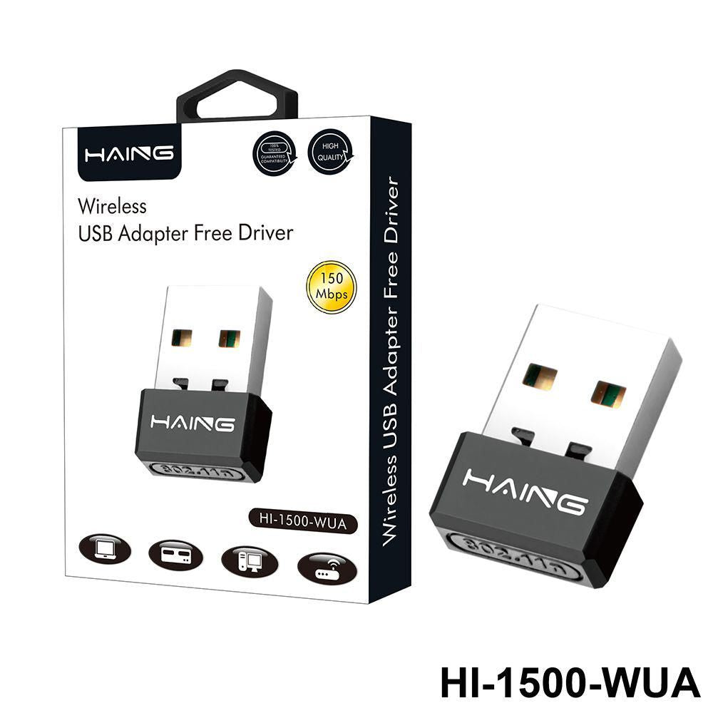 HAING HI-1500-WUA 150Mbps 11n Wi-Fi USB Adapter HAING HI-1500-WUA 150Mbps 11n Wi-Fi USB Adapter