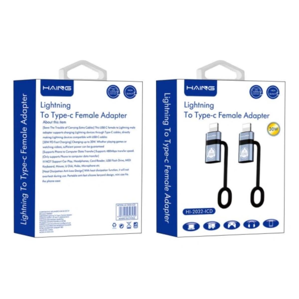 HAING HI-2032-ICD Lightning To Type-C Female Adapter HAING HI-2032-ICD Lightning To Type-C Female Adapter