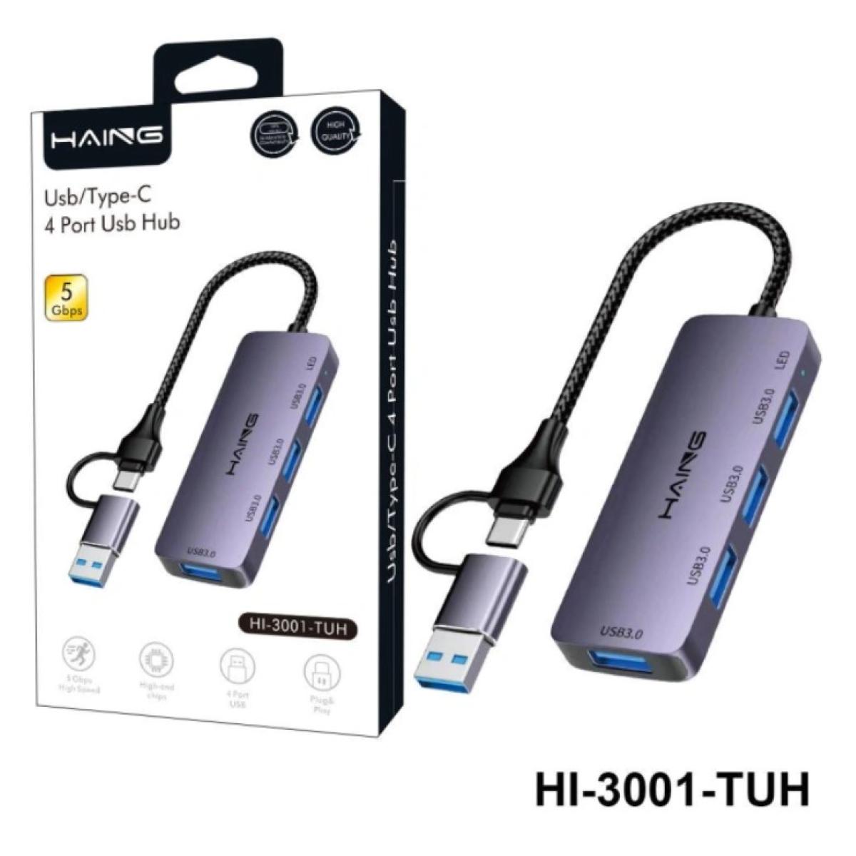 HAING HI-3001-TUH USB Type-C 4 Port Hub