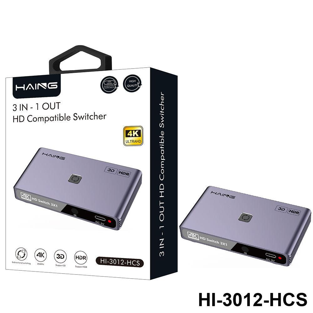 HAING 3in1 OUT HD Compatible Switcher HAING 3in1 OUT HD Compatible Switcher