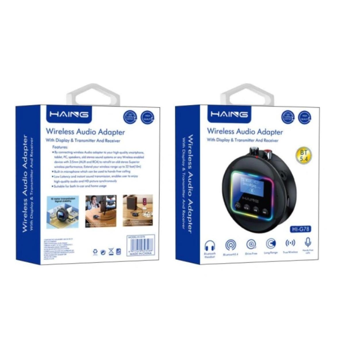 Haing BT5.4 Adapter With Display & Transmitter And ReceiverHI-G78