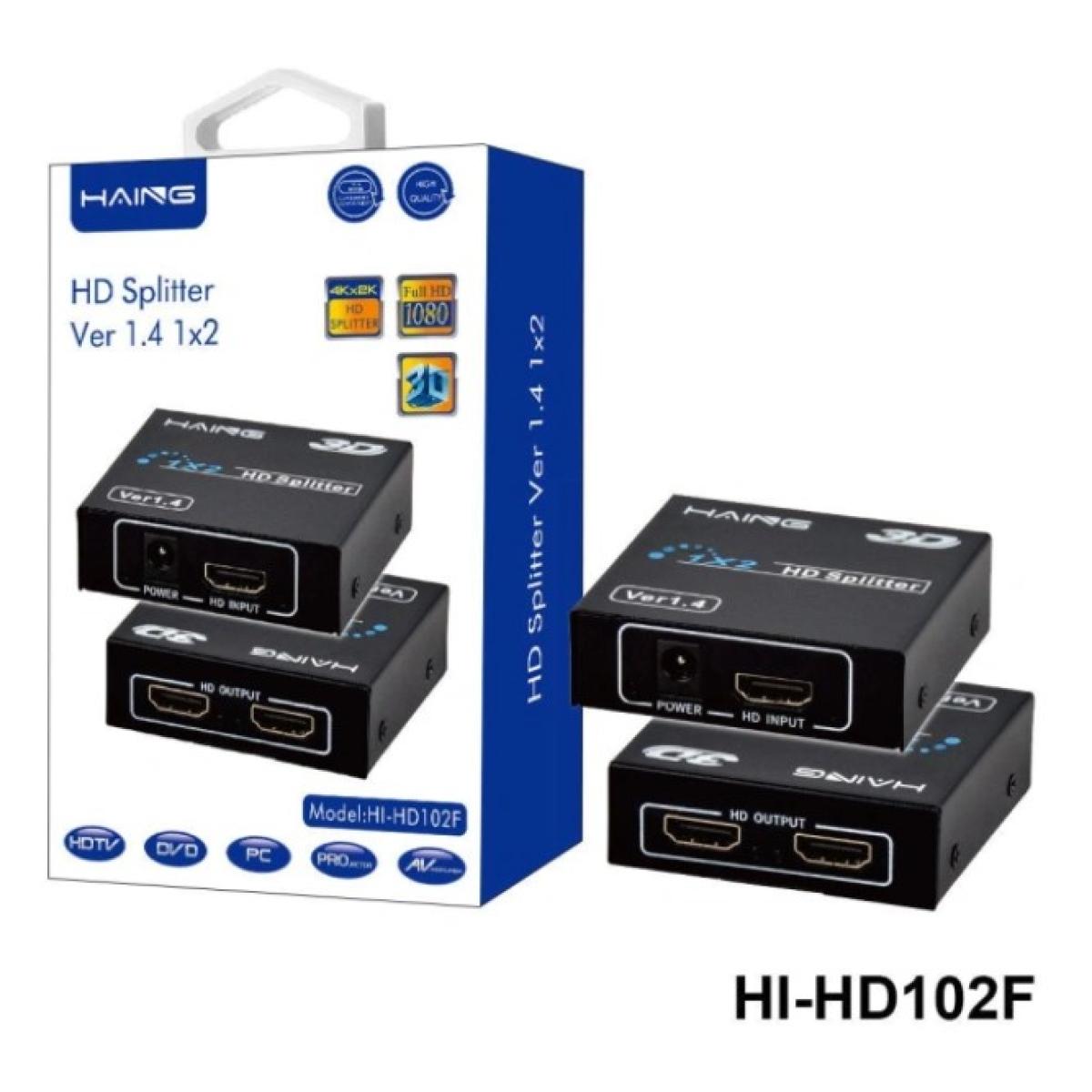 HAING HI-HD102F HD Splitter Ver 1.4 1x2 Full 3D 4Kx2K UK Plug HAING HI-HD102F HD Splitter Ver 1.4 1x2 Full 3D 4Kx2K UK Plug