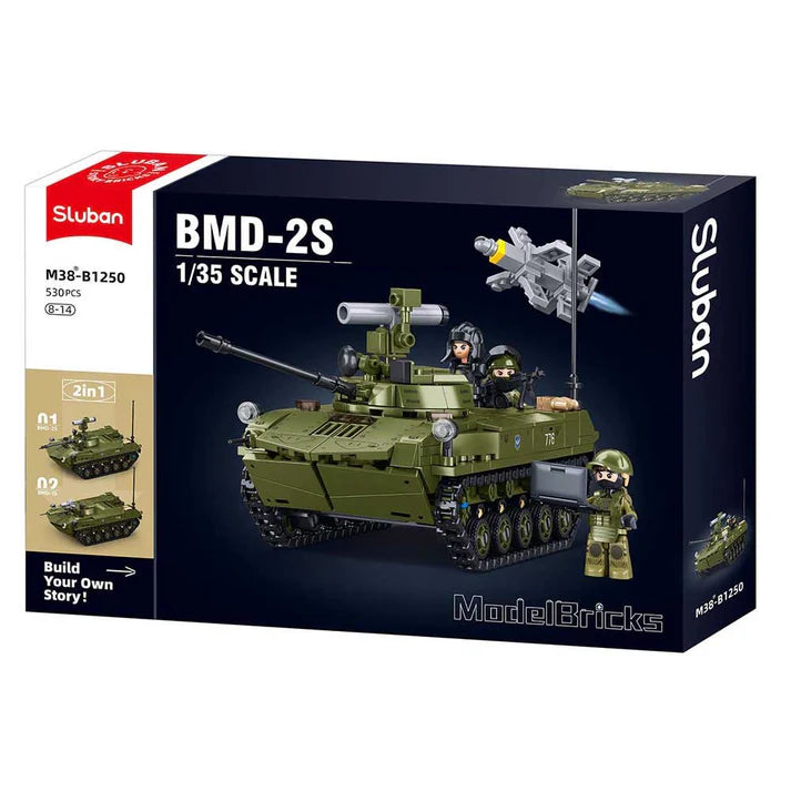 Sluban Model Bricks BMD-2S Airborne Armored Vehicle 2 in 1 – 516 Pieces
