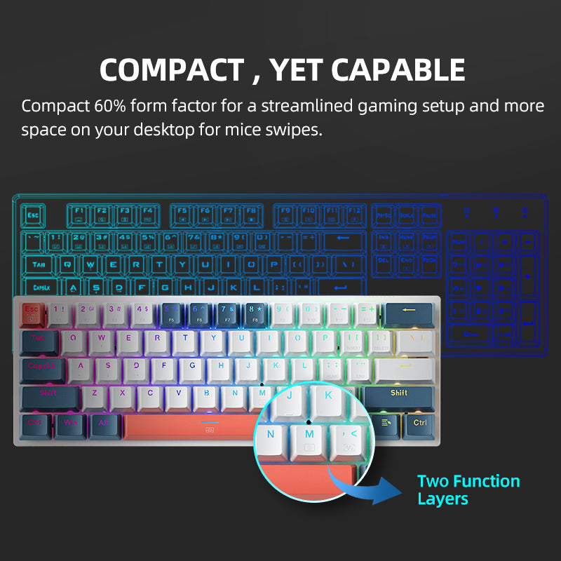 Machenike K500-B61 WIRED RED SWITCH RGB KEYBOARD