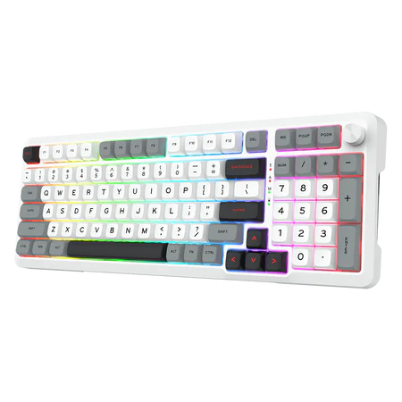 Redragon Bragi Pro K688 RGB Gasket Mounted Gaming Keyboard White