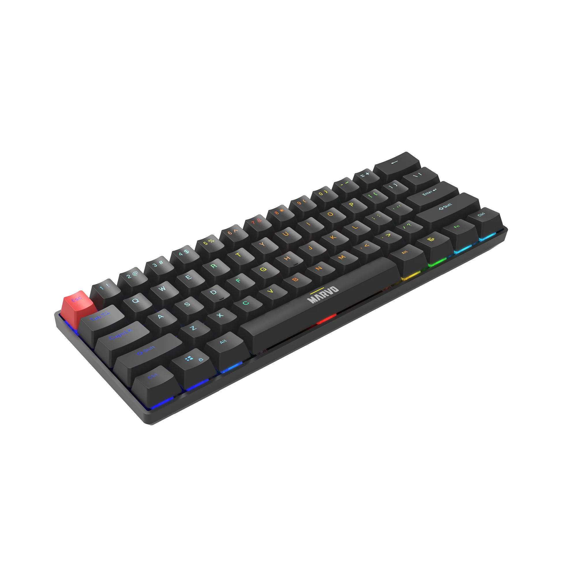 Marvo Saber 61 Wired Gaming Keyboard Black