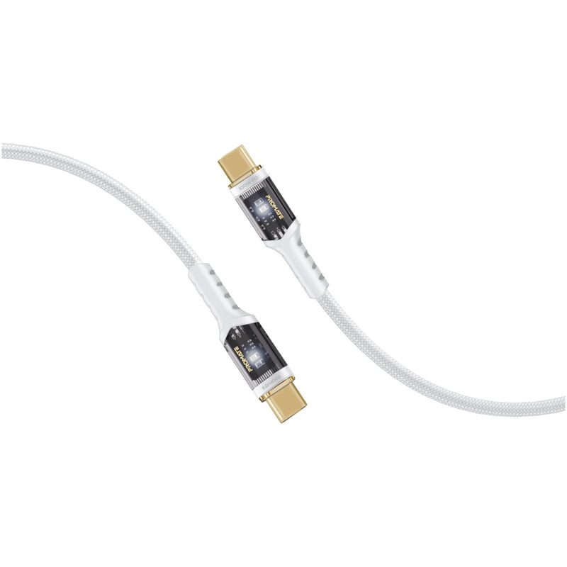 Promate Lucidline 100W Ultra-Fast USB-C Charging Cable 2m - White
