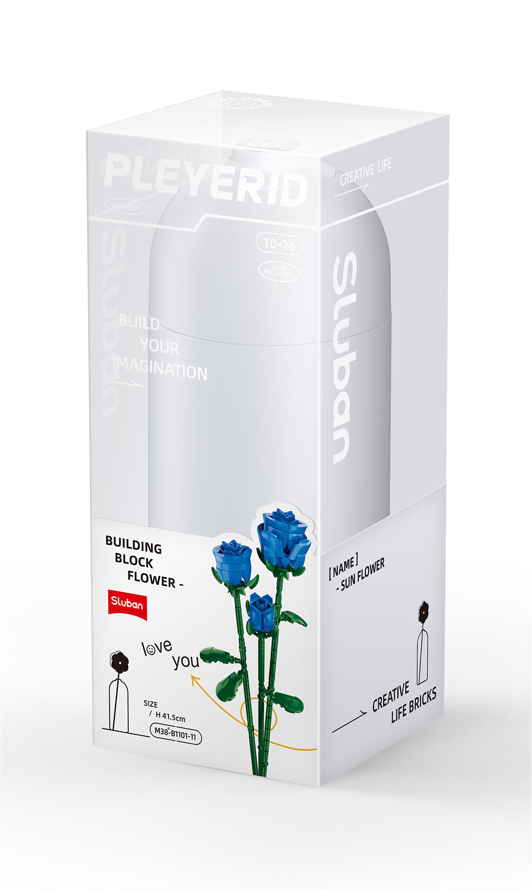 Sluban - PLEYERID-Blue Rose 238PCS