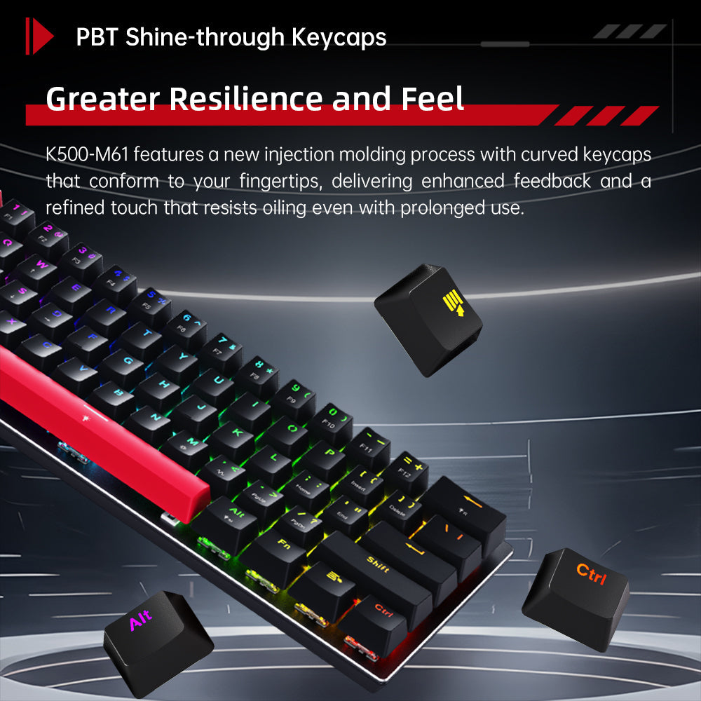 Machenike K500-M61 Wired Magnetic Linear Switch RGB Blackpink