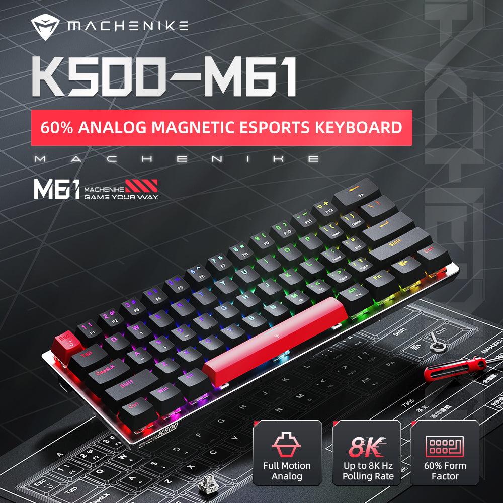 Machenike K500-M61 Wired Magnetic Linear Switch RGB Blackpink