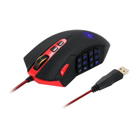 Redragon M901 Perdition 24000DPI MMO Mouse LED RGB Wired Gaming Mouse